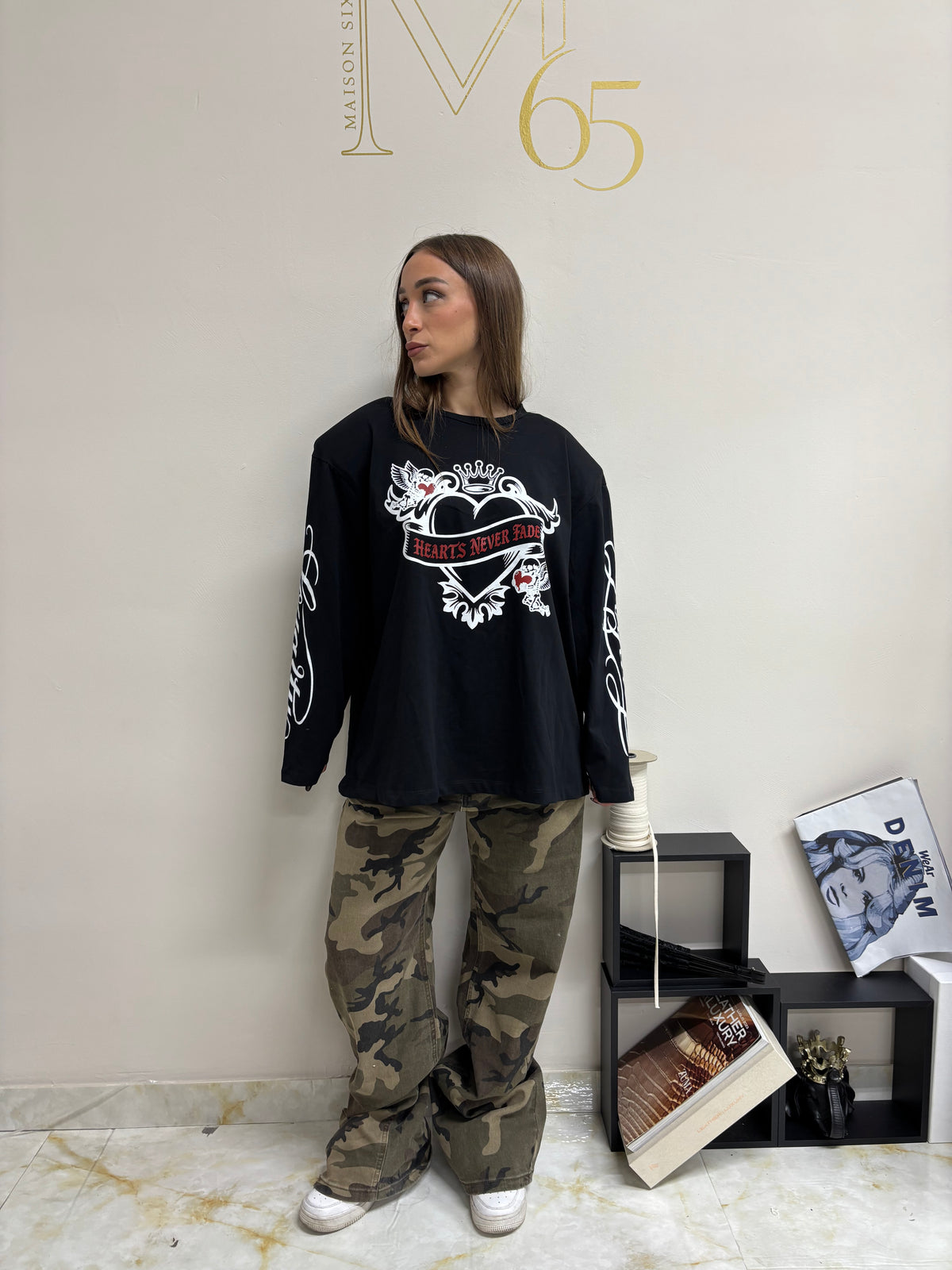 Panta Camou 2.0 + Longsleeve Hearts