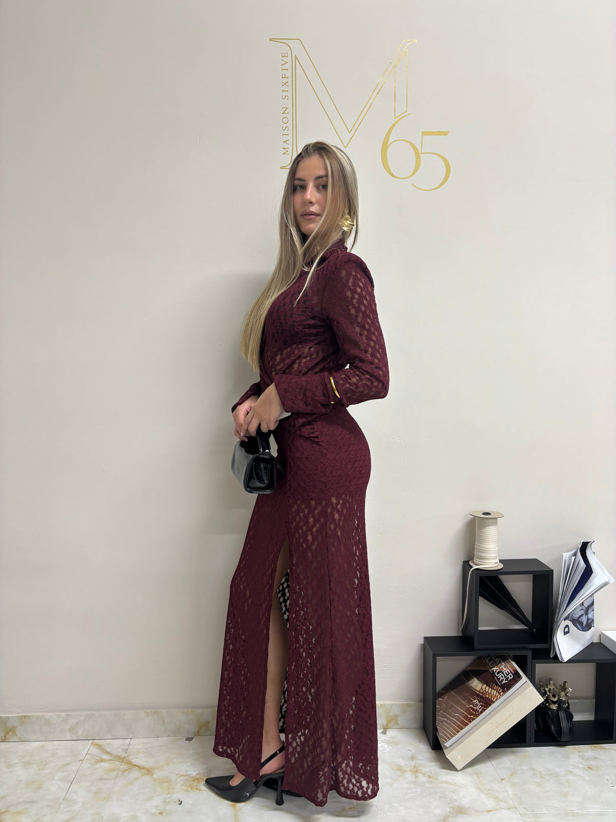 Dress Lace Burgundy